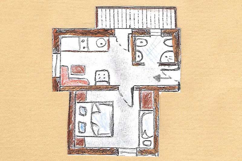Apartment Ciaslat – Floor plan