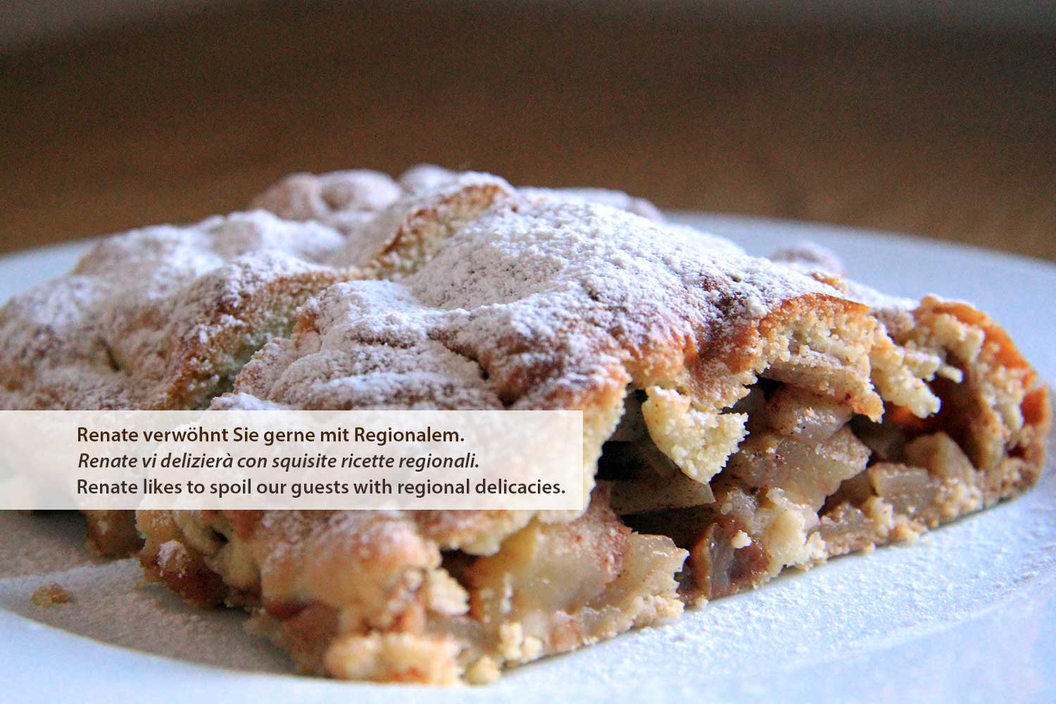 Homemade apple strudel